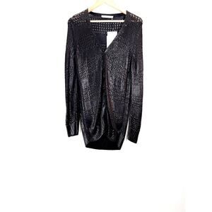 Balenciaga Cardigan Womens 38 US 6 Black Knit 2010 Designer Quiet Luxury $2650